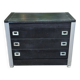 Vintage industrial chest of drawers in black and grey from the 1980s.