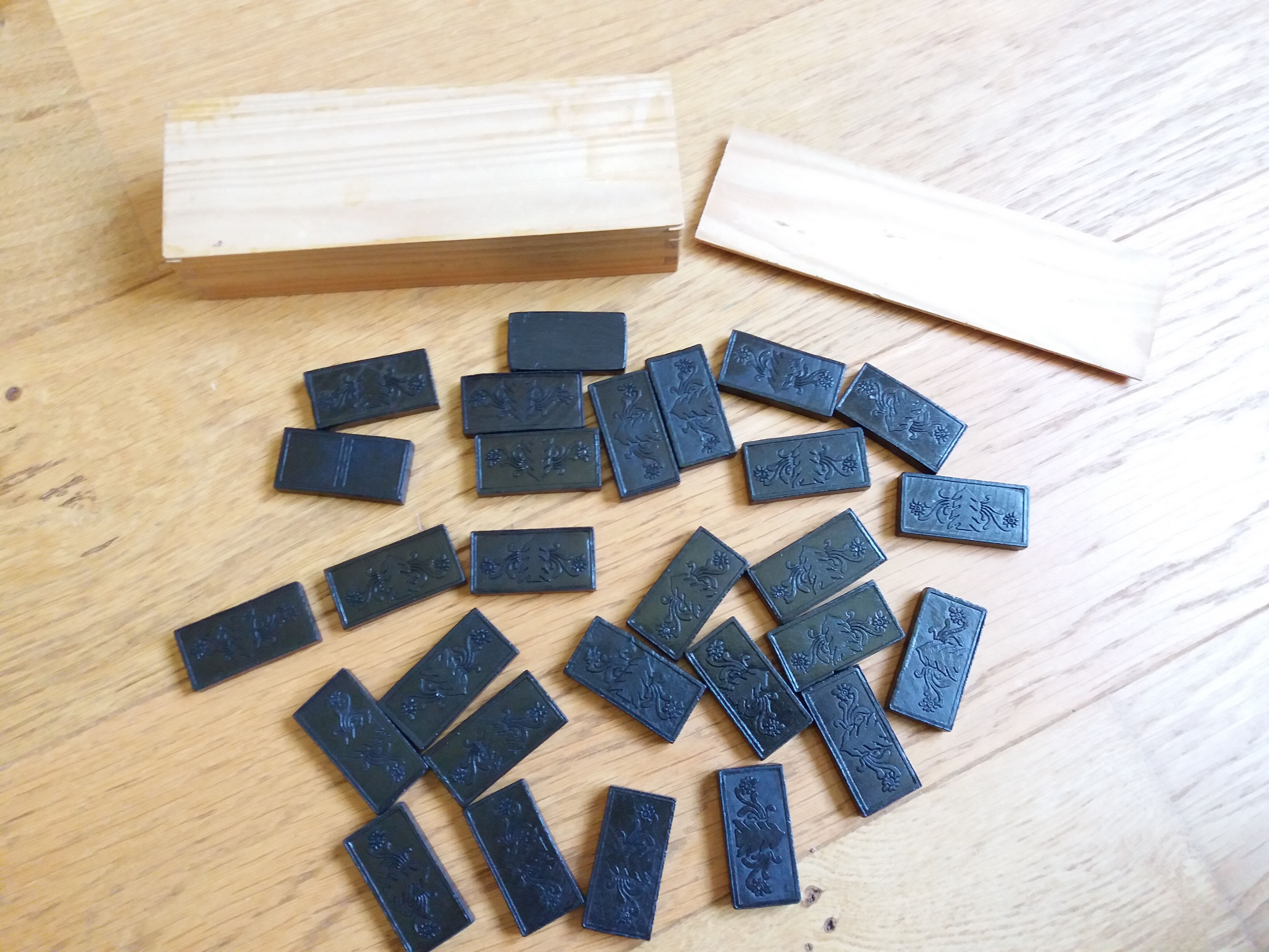 Wooden domino game