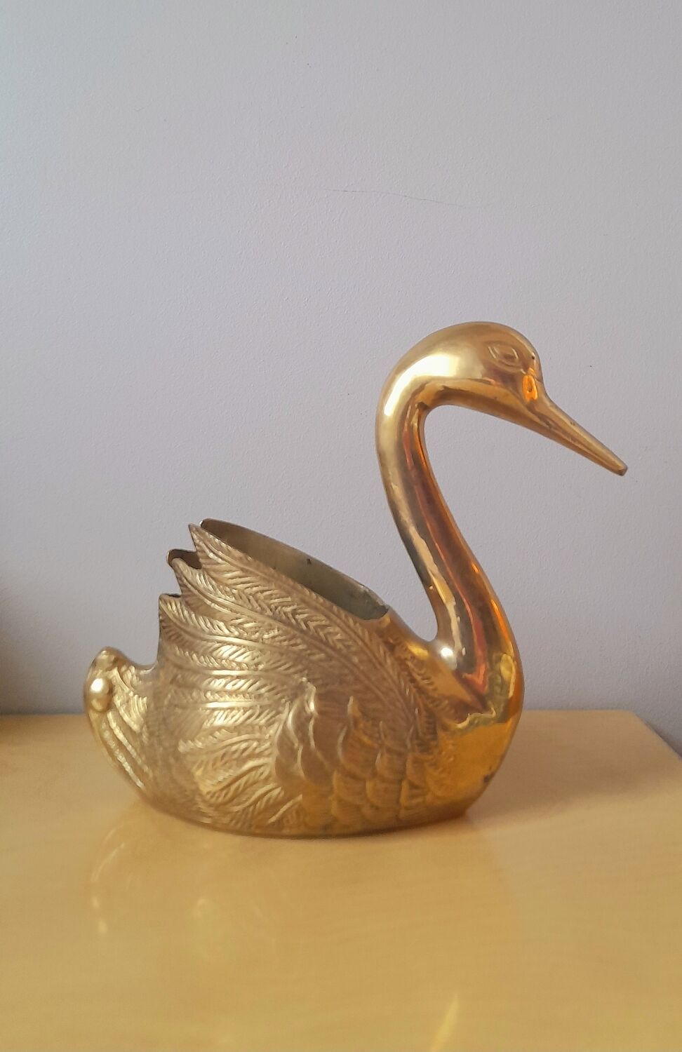 Brass swan 70s