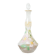 Legras (late 19th century) liqueur carafe in enamelled glass with floral decoration.