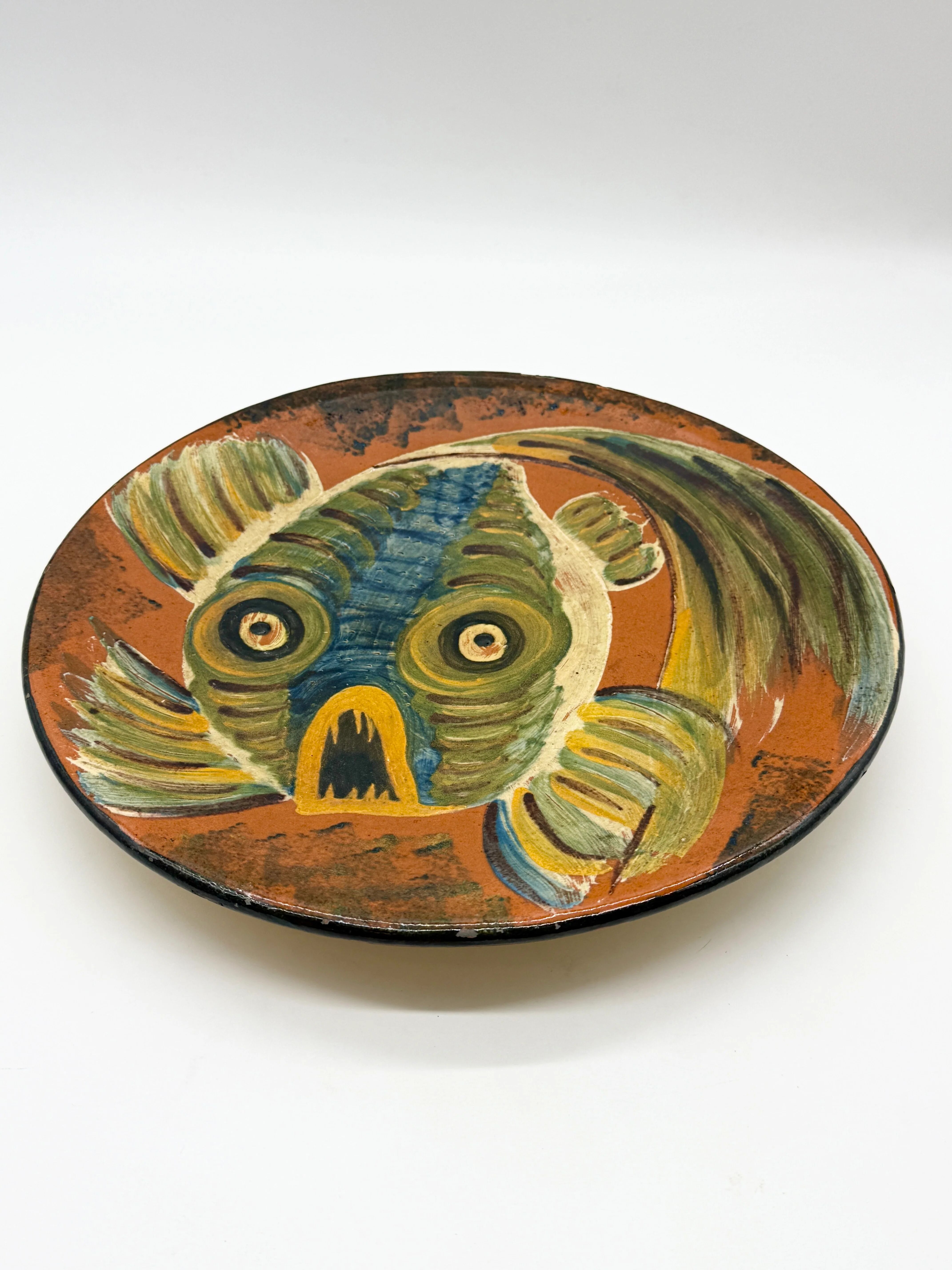Large wall plate fish – Puigdemont, Catalonia, 1960s