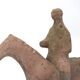 Cavalier on horseback sculpture in reconstituted stone, 1960s Marini style.