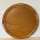 Round rattan mirror