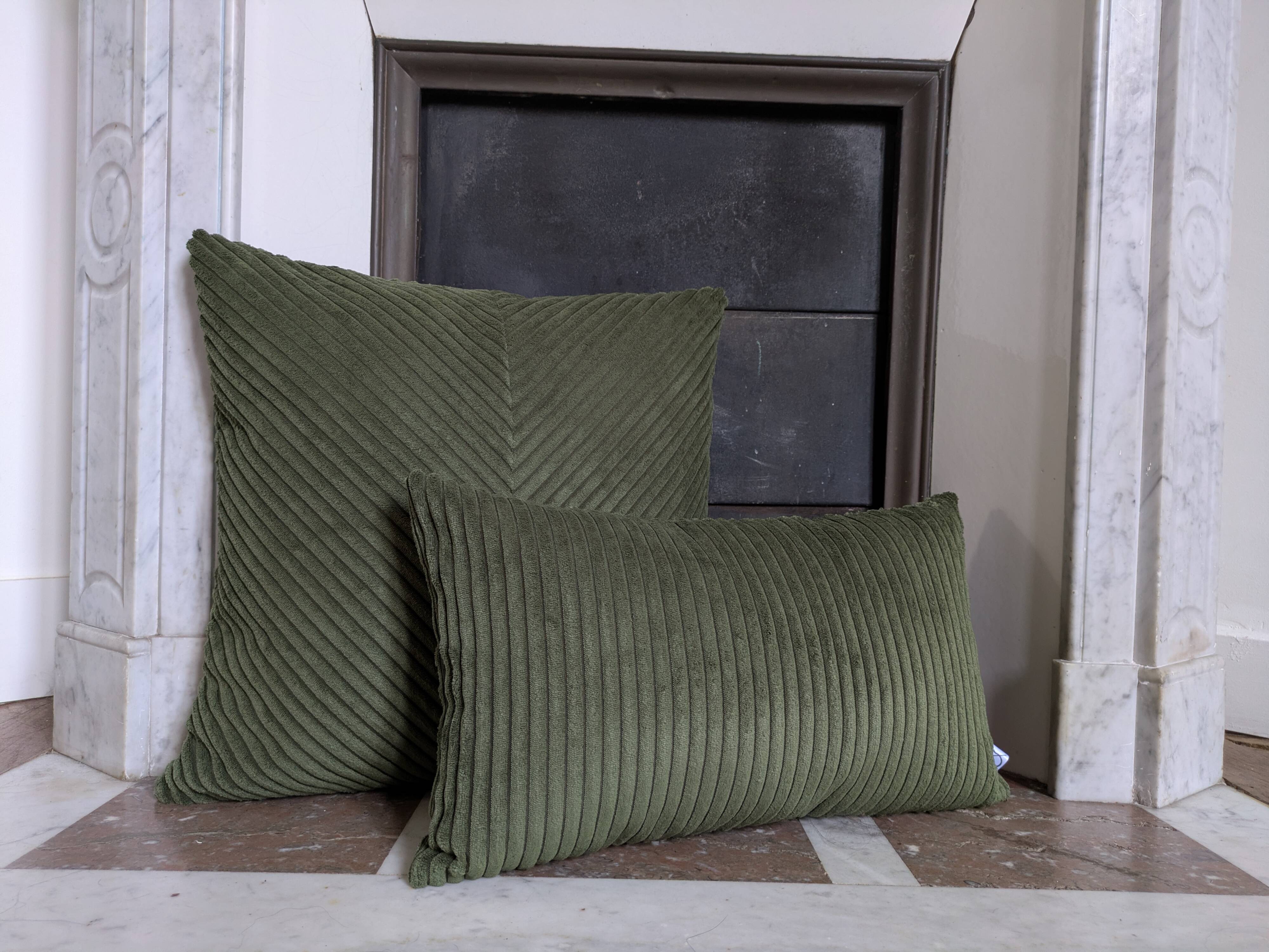 Chevron corduroy cushion