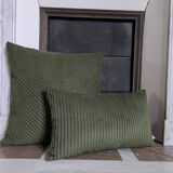 Chevron corduroy cushion