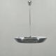 Bauhaus UFO Chandelier by Drupol, Chrome Glass Pendant, 1940s