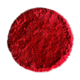 Tapis rond rouge 65cm