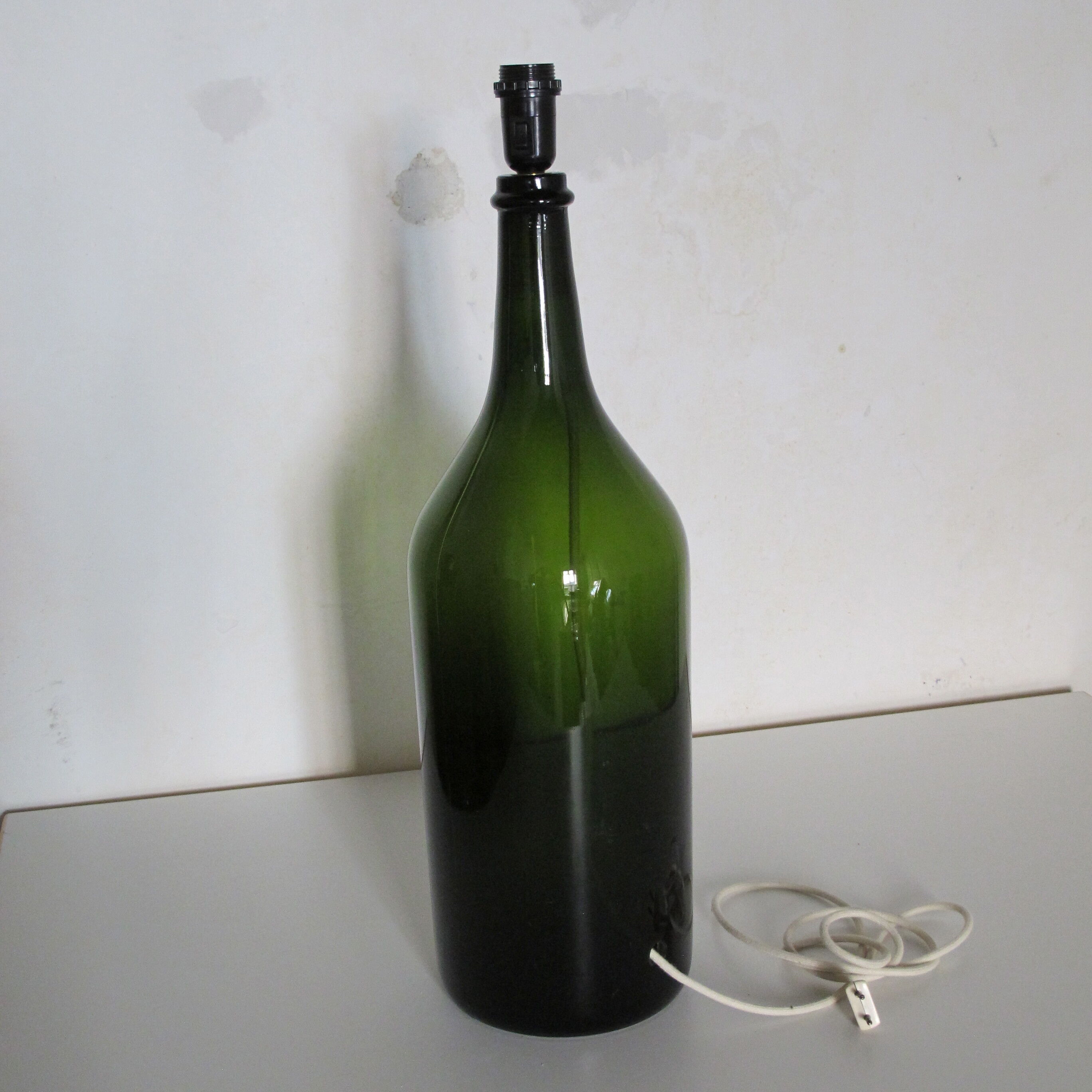 Vintage glass lamp stand