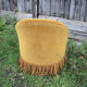 Former toad chair in mustard yellow velvet