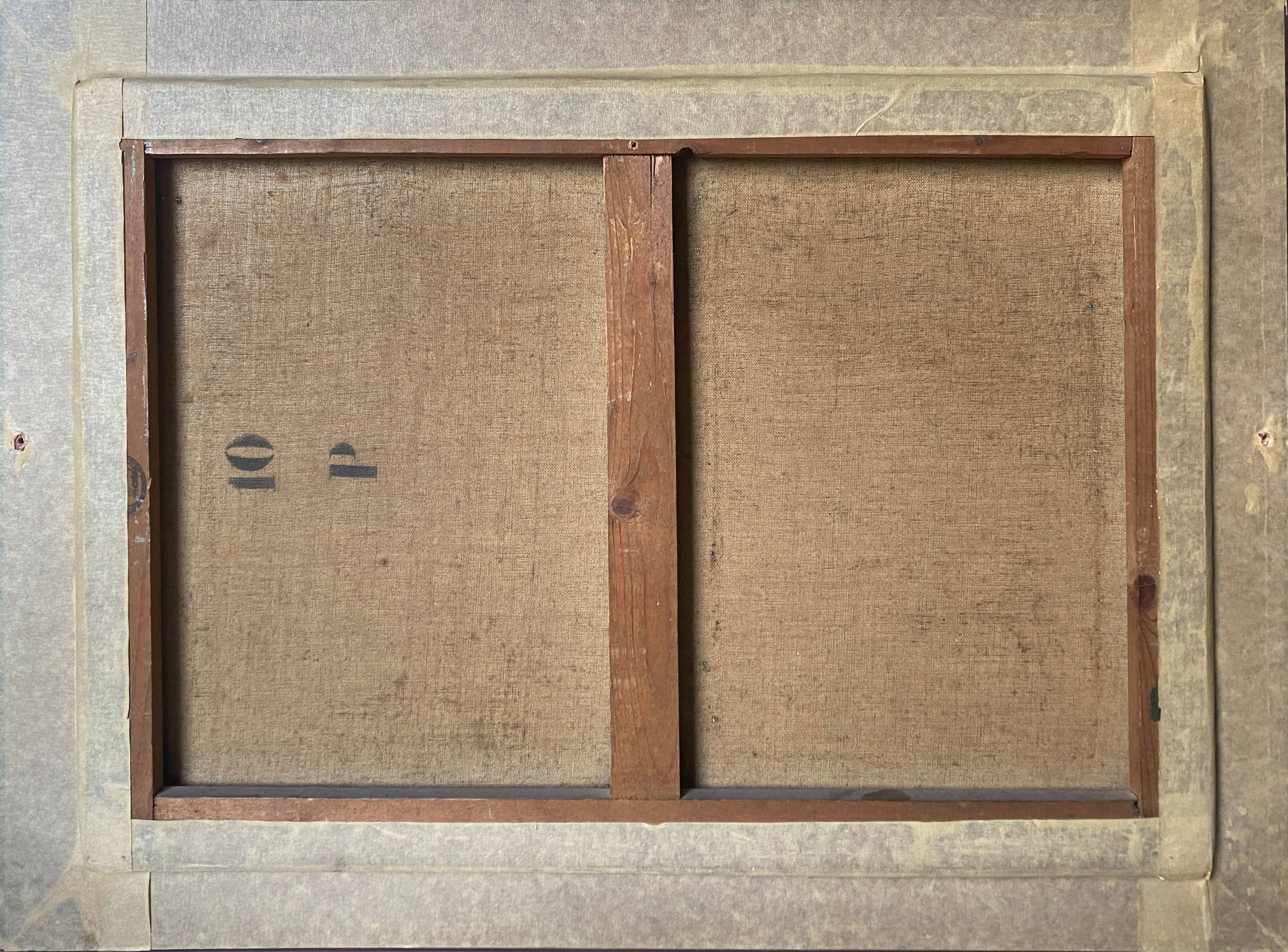 Hst painting "animated landscape" by hf vertet (1847-1924) known as l'abbé vertet