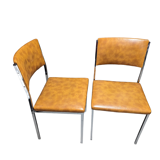 Pair of seventies chrome chairs