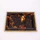 Vintage Italian Brass and Acrylic Glass Tray, 1970s