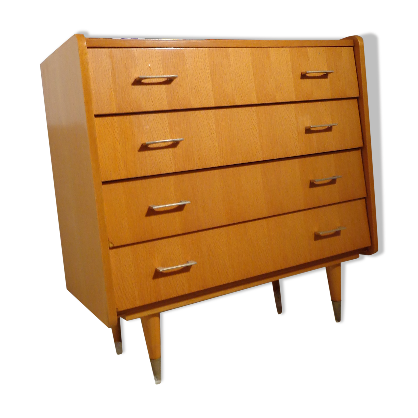 Vintage chest of drawers from the 60s in light wood