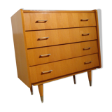 Vintage chest of drawers from the 60s in light wood