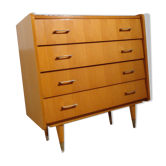 Commode vintage des années 60 en bois clair