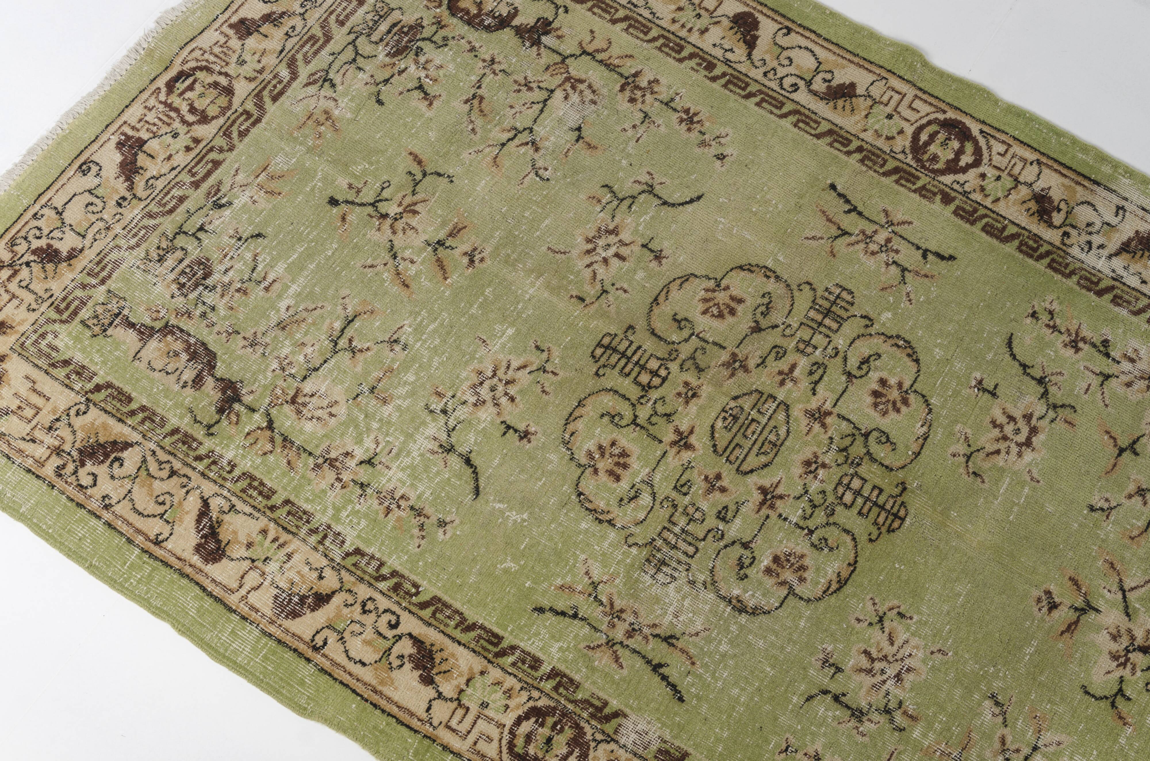 Green Oushak Turkish Carpet sku 861