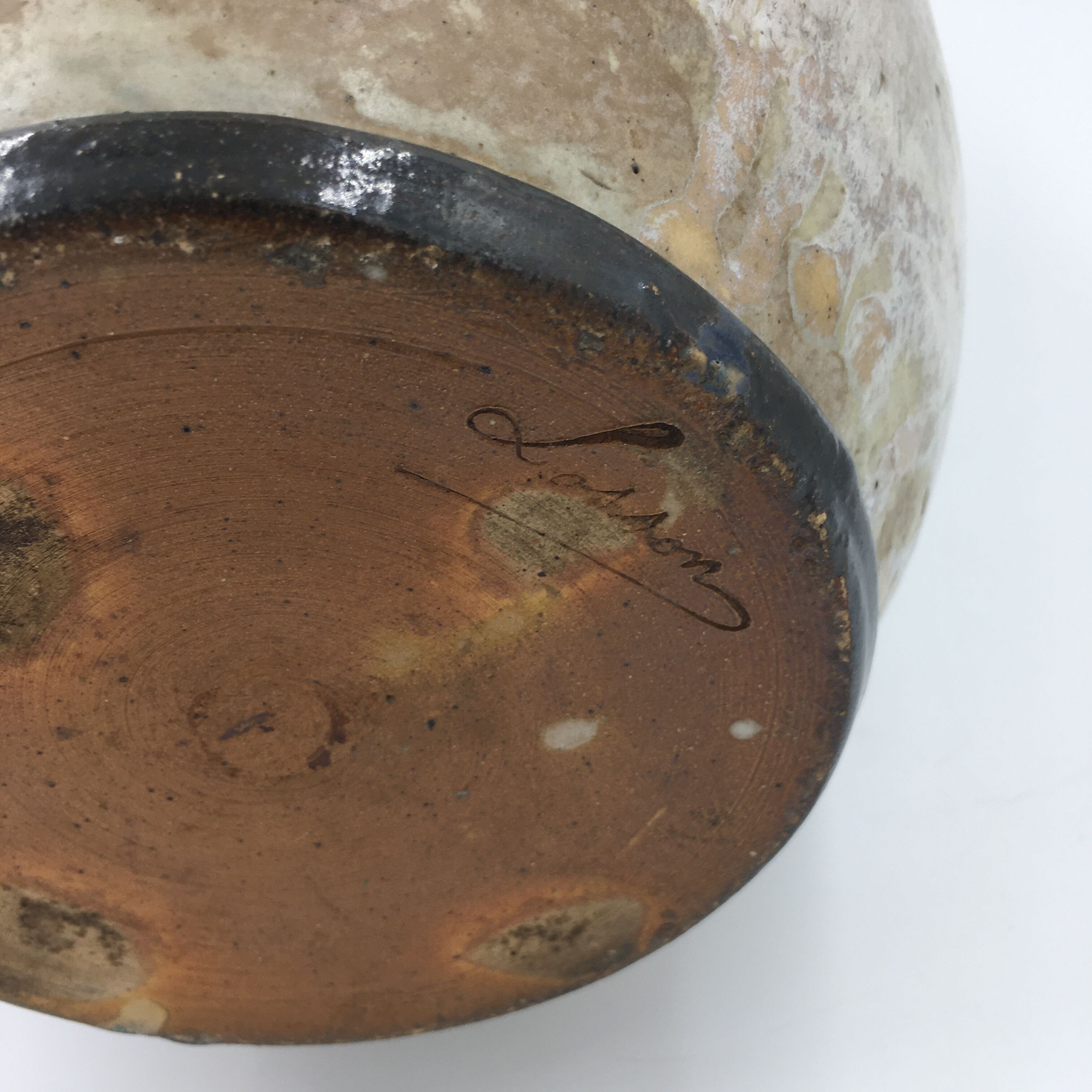 Sandstone vase signed losson