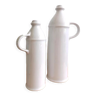 Set of 2 old enamelled jugs
