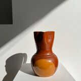 Two-tone brown ceramic wine pitcher H: 24cm
