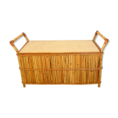 Toy box seat rattan 1950