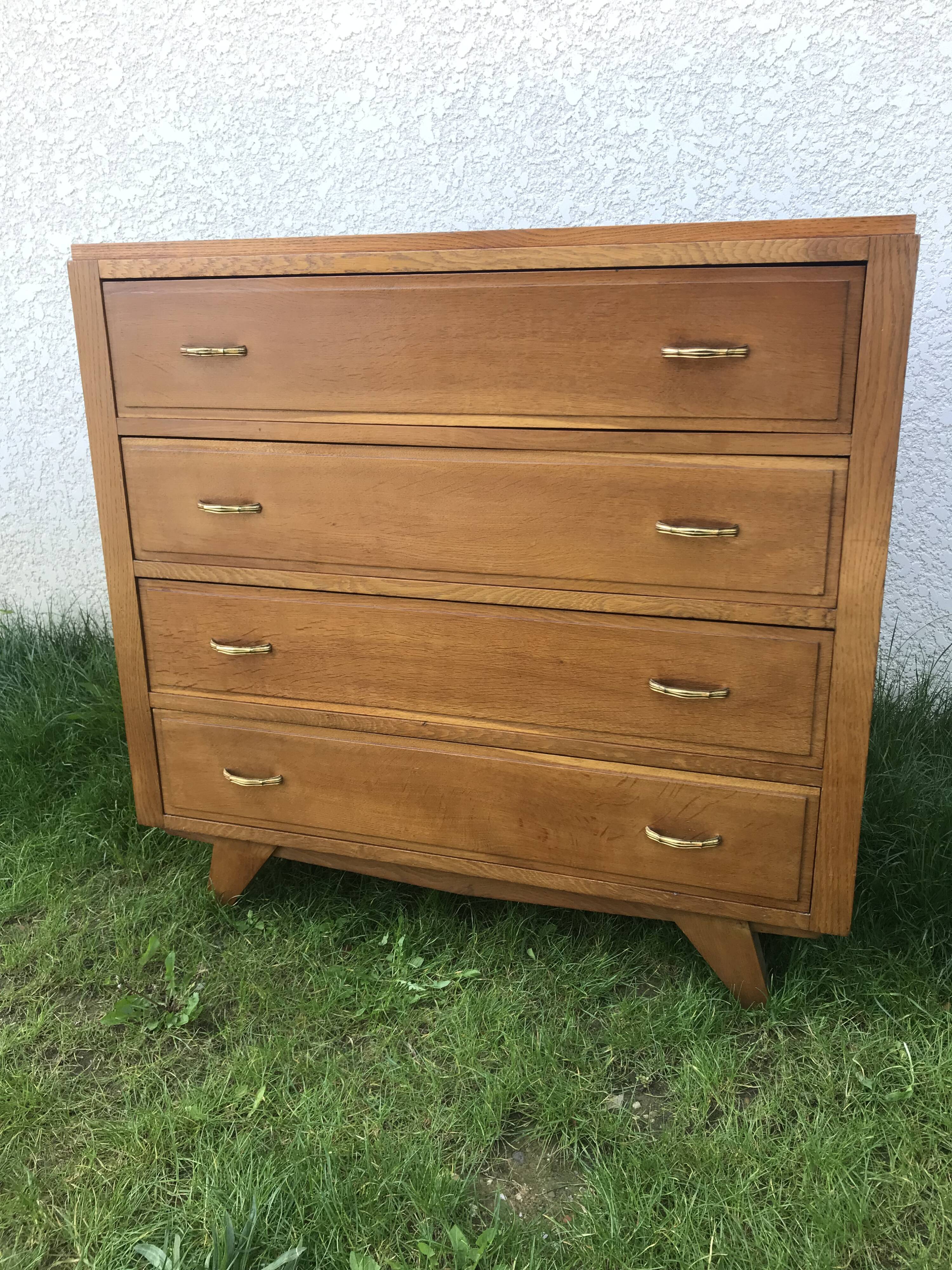Commode vintage pieds compas