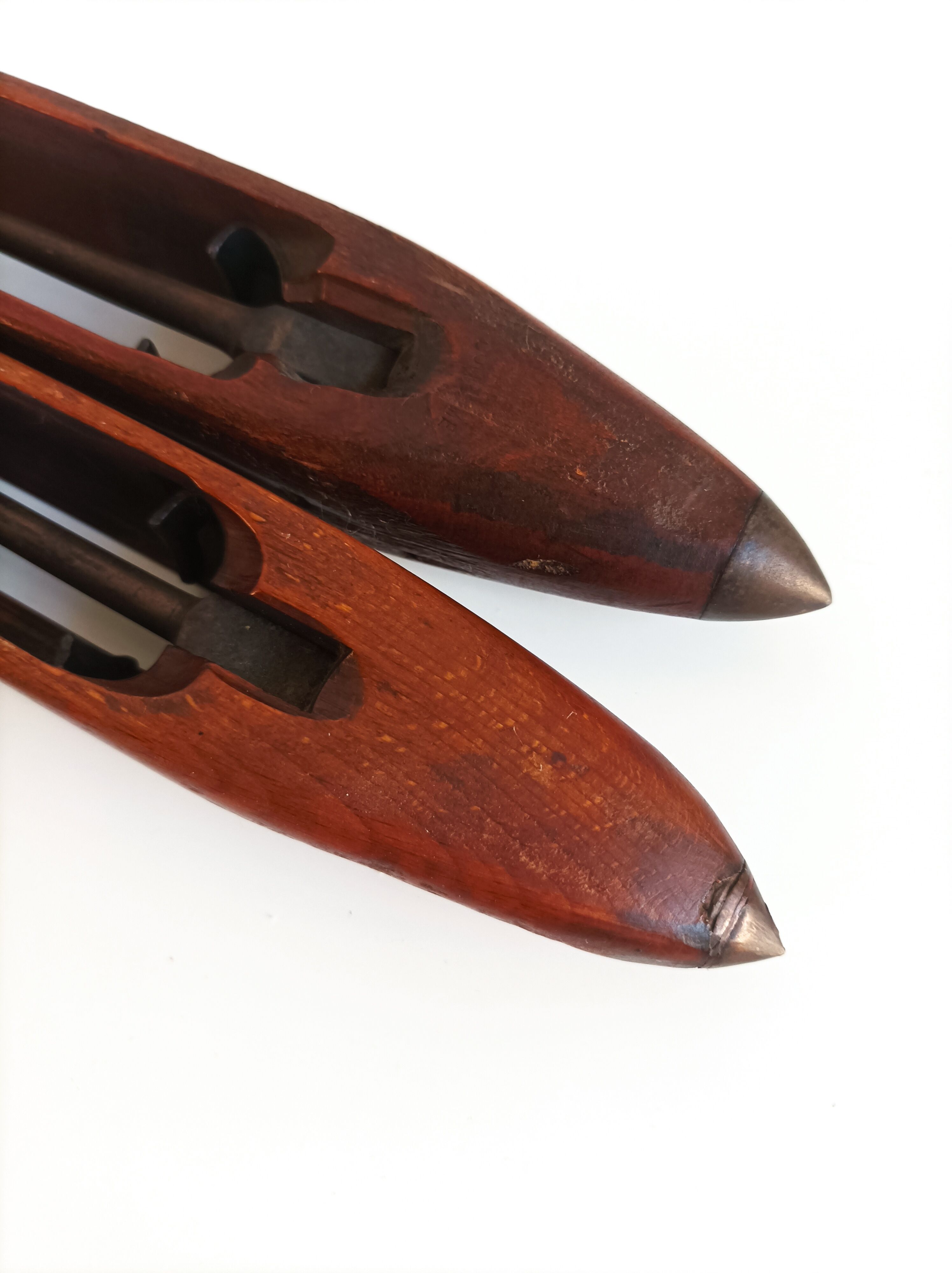Accessoires de présentoir à tisser, navette volante vintage et bobines, - France