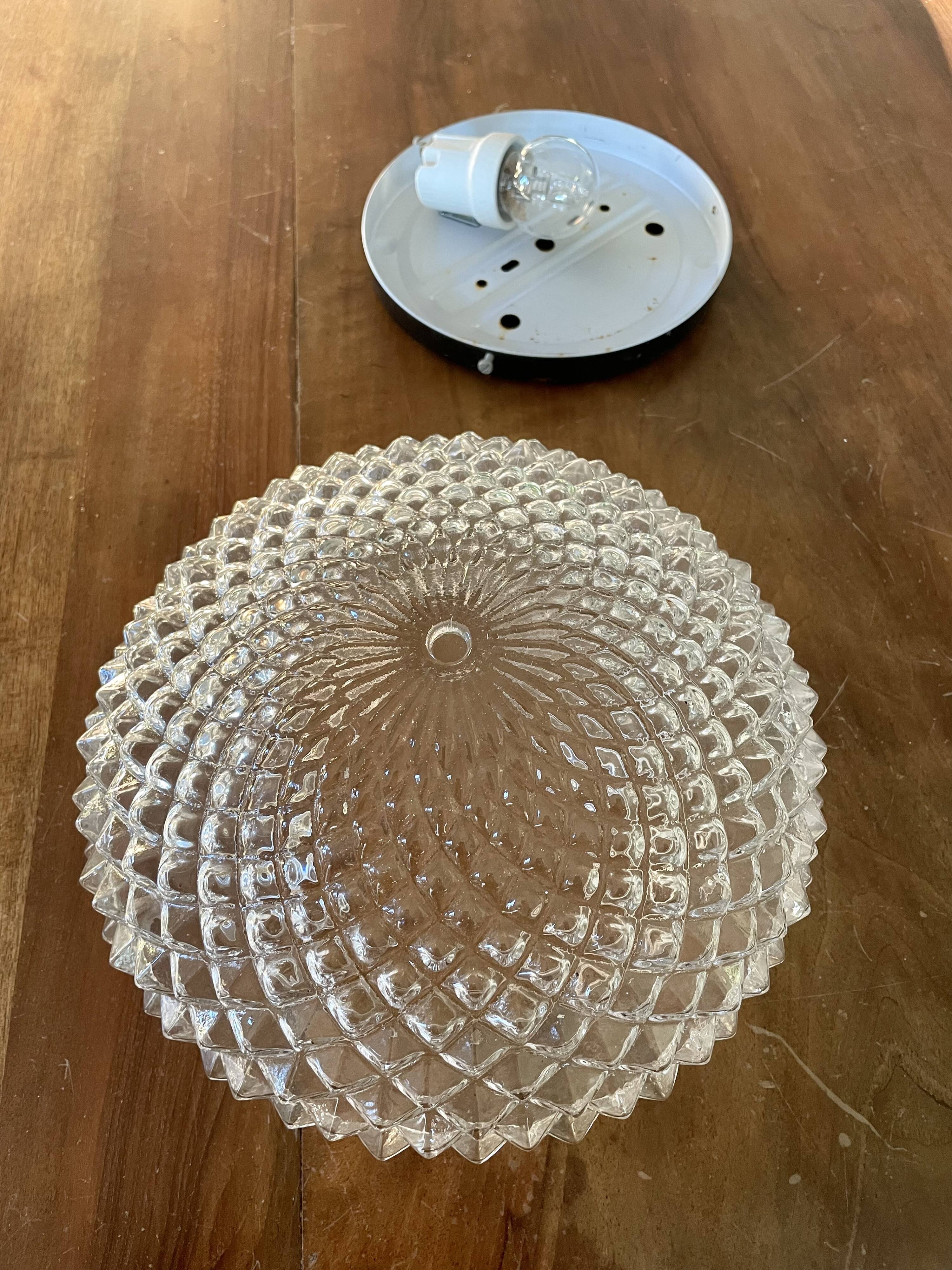 Vintage glass sea urchin ceiling lamp 25 cm