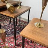 Modernist teak nesting tables from the 50s