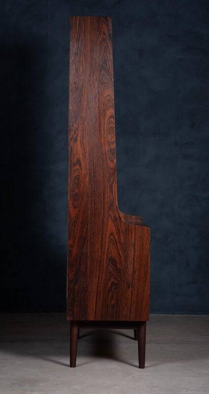 Rosewood Bookcase attributed to Johannes Sorth for Nexø Møbelfabrik, 1960s