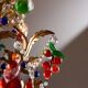 Vintage brass and Murano glass chandelier