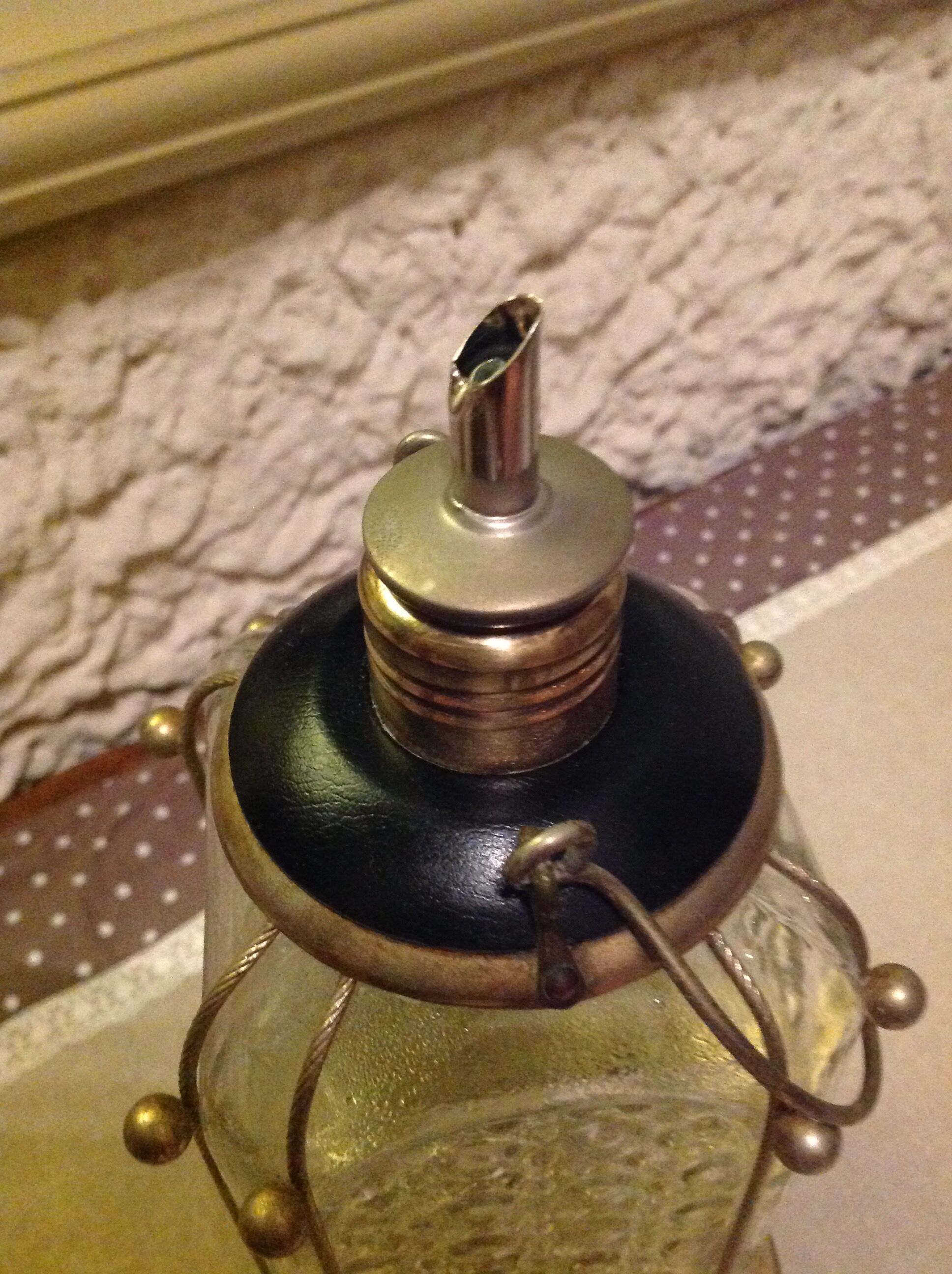 60s vintage cut glass decanter