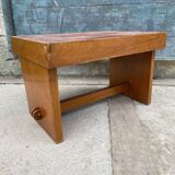 1960 Angel Pazmino leather bedside table