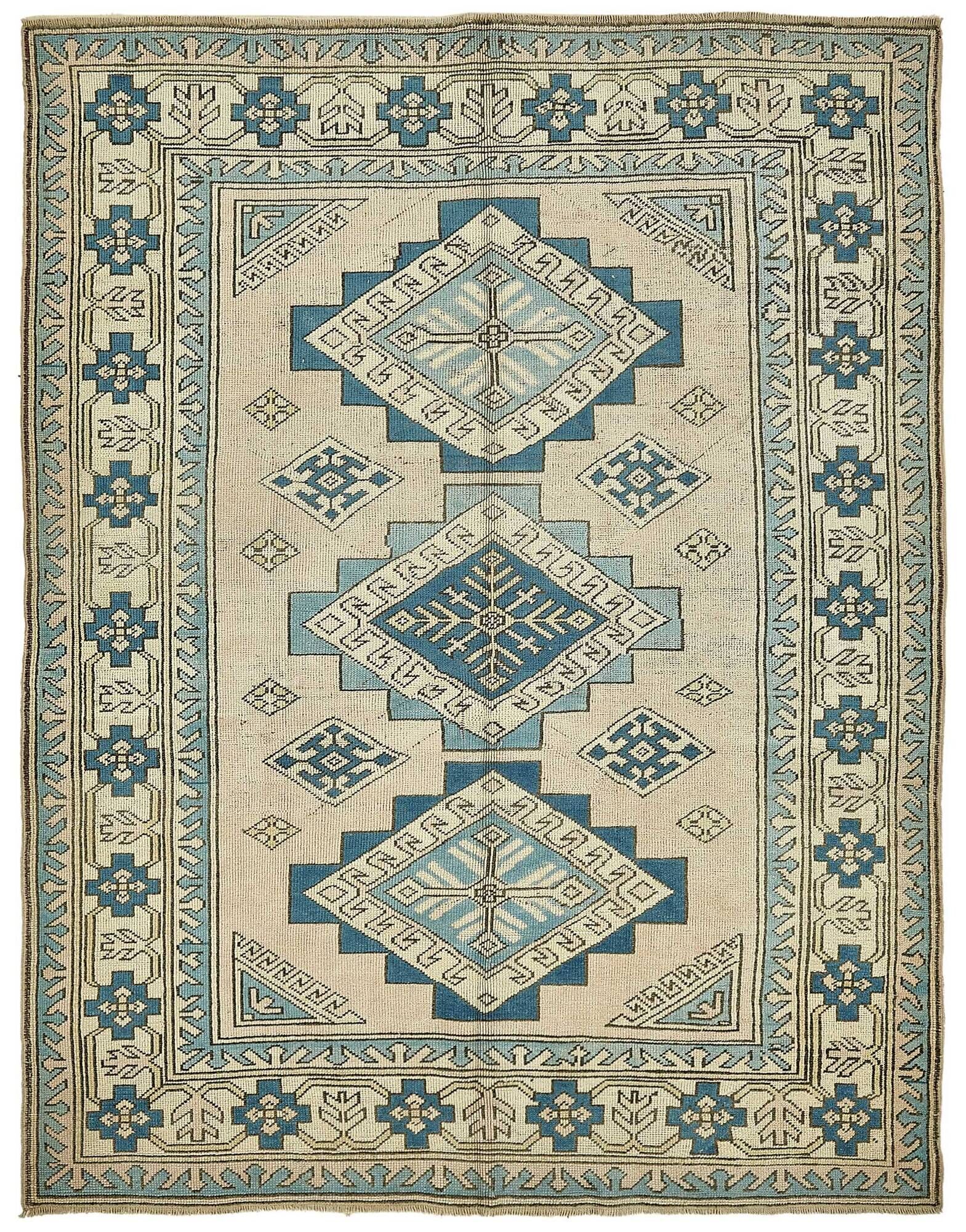 Turkish Vintage Anatolian Rug 174 cm x 220 cm