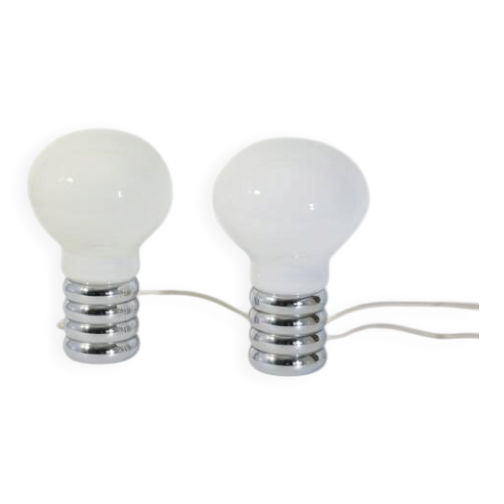Pair of Bulb lamps by Ingo Maurer, Murano
