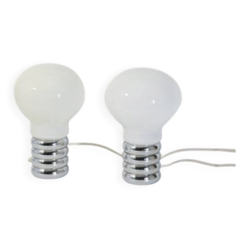 Pair of Bulb lamps by Ingo Maurer, Murano