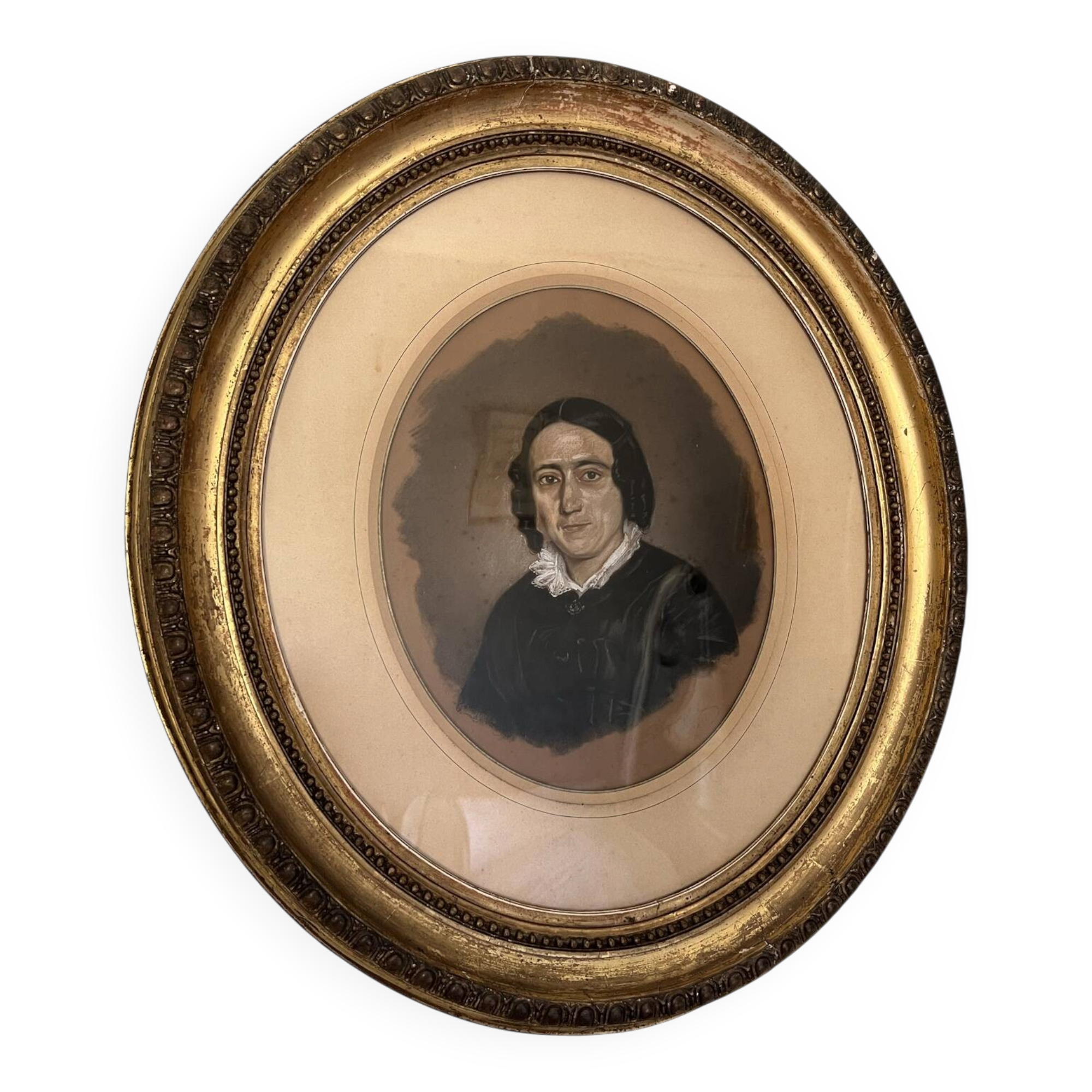 Portrait ancien encadrée d’une femme