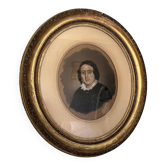 Portrait ancien encadrée d’une femme