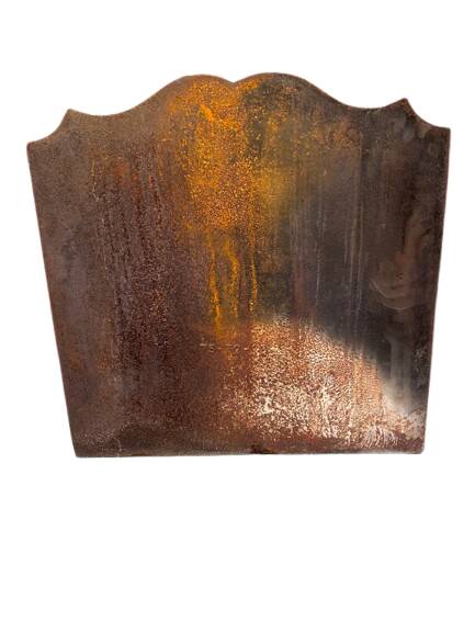 Cast iron fireplace plate