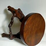 Tripod stool Art-popular vines, solid wood top