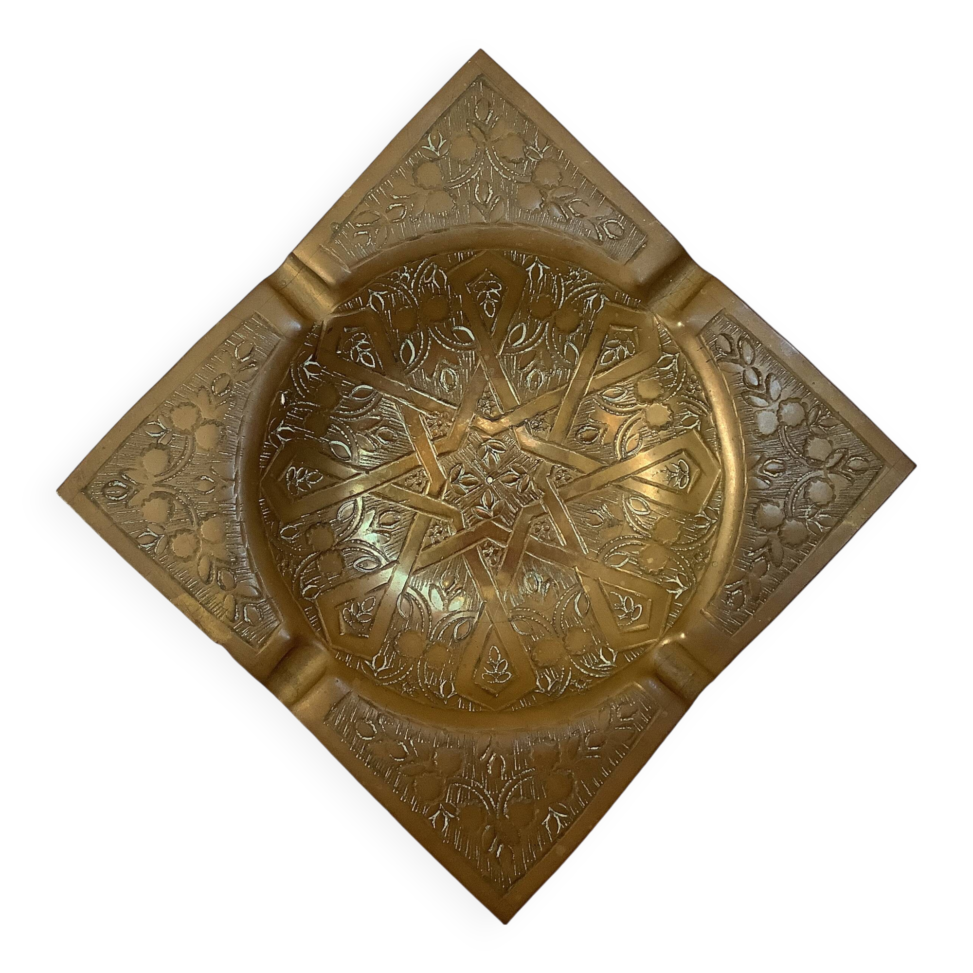 Brass ashtray and catchall.