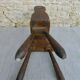 Mountain chair in solid wood, carved with gouge, 60s
