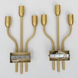 Set of two wall lights brass Italy 1960 s