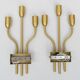 Set of two wall lights brass Italy 1960 s