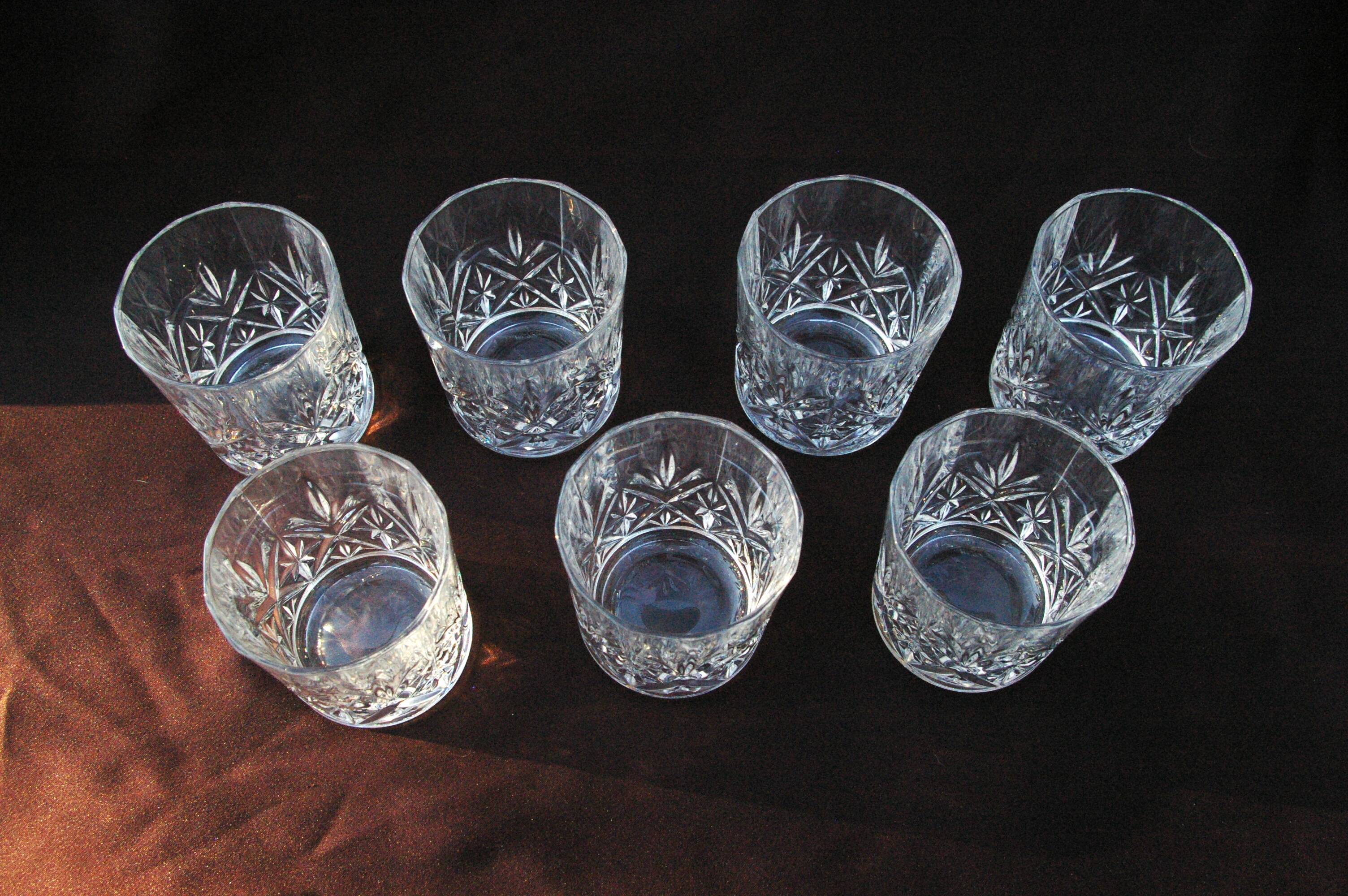 7 Crystal Whiskey Cup Glasses