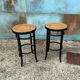 Tabourets de bar haut en rotin