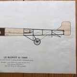 Affiche ancienne d’aviation bleriot ix