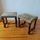Pair of vintage Dutch stools with a patina – Wabi-Sabi spirit