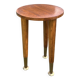 Vintage side table in solid wood and brass – Scandinavian mid-century design
