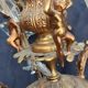 Old bronze chandelier/stamps and angel décor