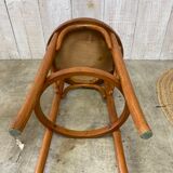 Curved wooden stool